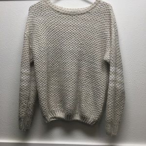 S Small Jessica Simpson open knit oatmeal sweater